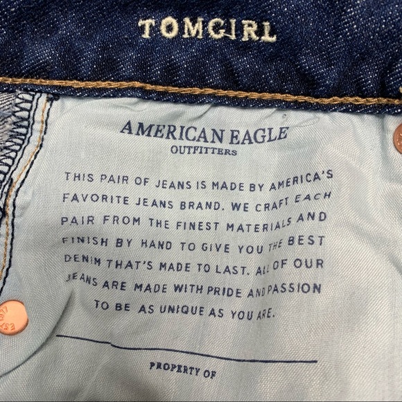 AMERICAN EAGLE Tomgirl Ripped Destroyed Jeans AEO - Picture 10 of 11